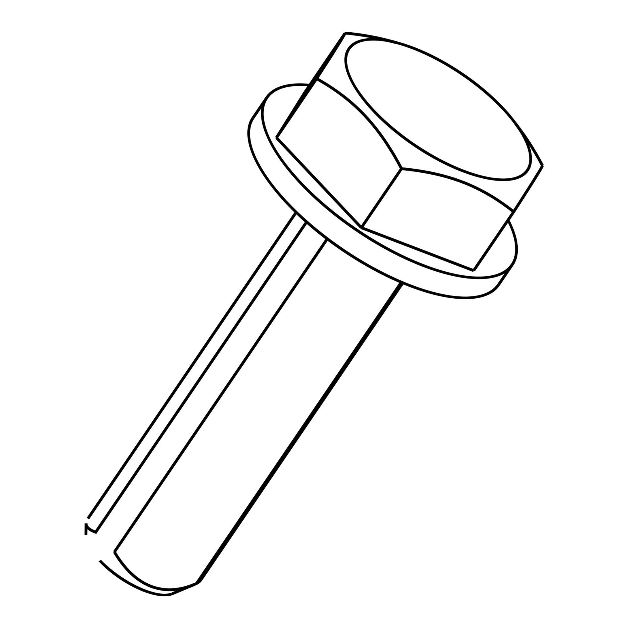 Screw M4x1.75x14 Plastite Hex